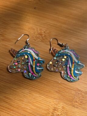 Sparkly Unicorn Earrings
